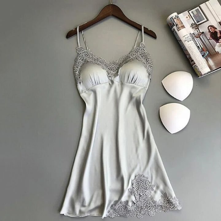 Mulheres Sexy Seda Vestir Babydoll Renda Lingerie Cinto Banho Roupão Pijama Mulheres Sexy Pijama Roupões Femininos