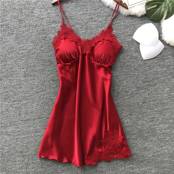 Mulheres Sexy Seda Vestir Babydoll Renda Lingerie Cinto Banho Roupão Pijama Mulheres Sexy Pijama Roupões Femininos