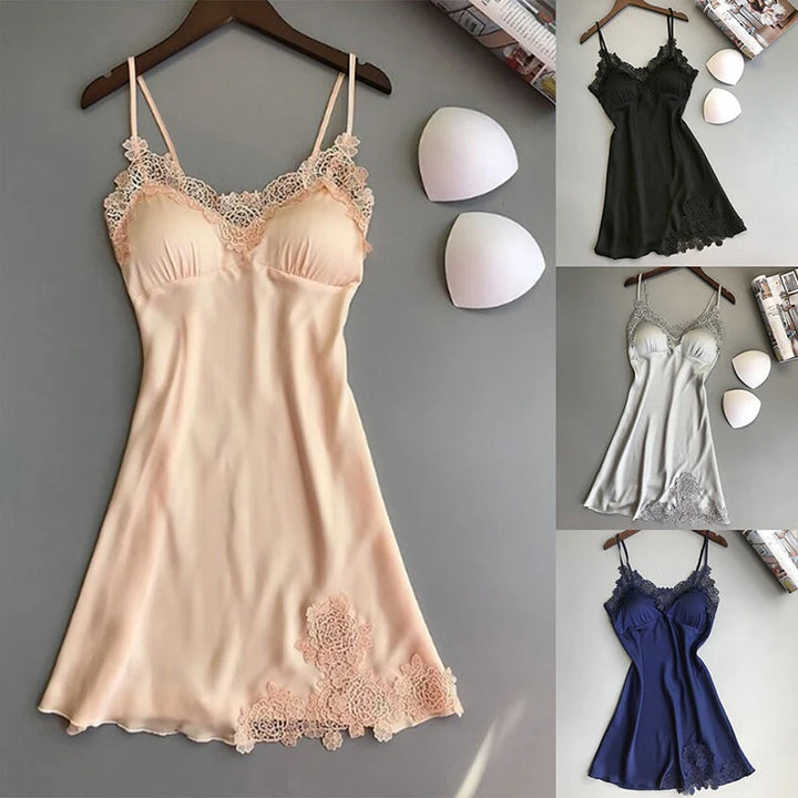 Mulheres Sexy Seda Vestir Babydoll Renda Lingerie Cinto Banho Roupão Pijama Mulheres Sexy Pijama Roupões Femininos