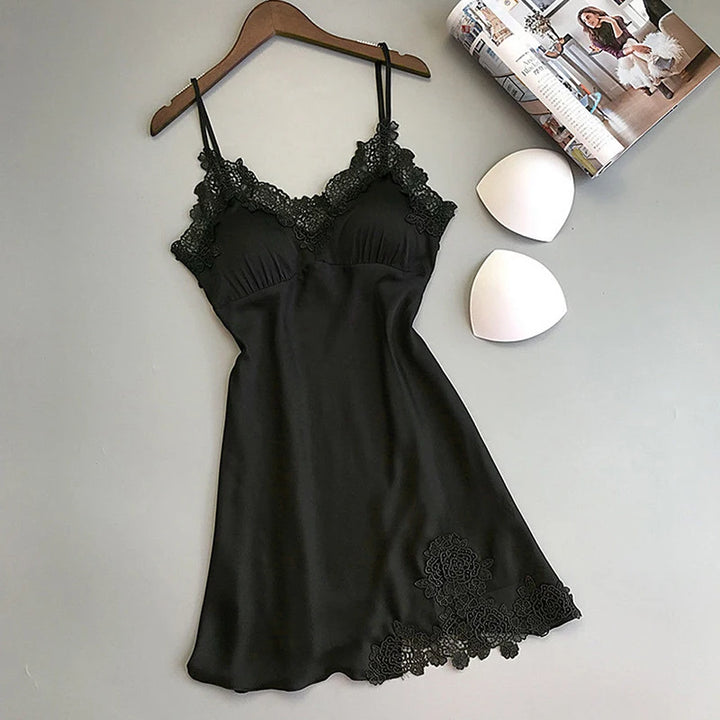 Mulheres Sexy Seda Vestir Babydoll Renda Lingerie Cinto Banho Roupão Pijama Mulheres Sexy Pijama Roupões Femininos