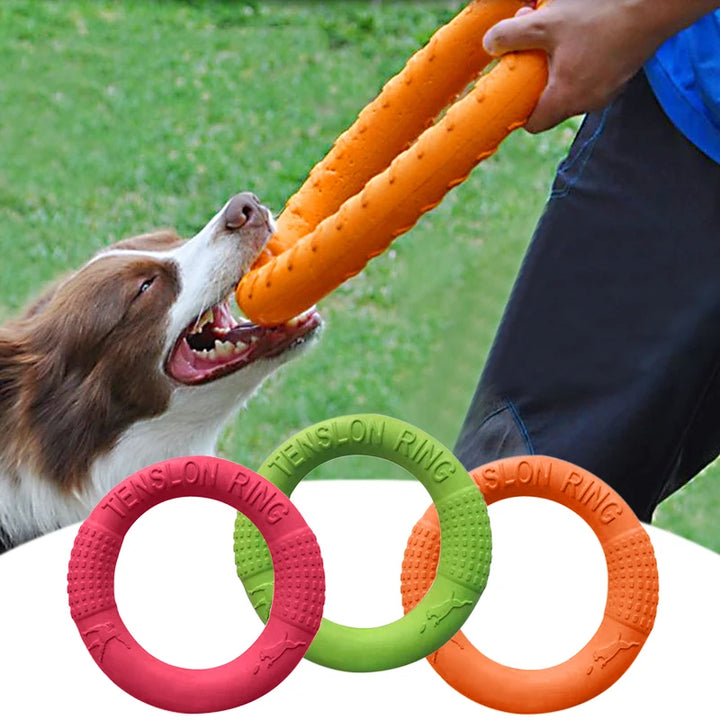 1 peça de brinquedo laranja para cães, disco voador para animais de estimação, anel de treinamento, extrator de anel de treinamento interativo de EVA, resistente para cães, bola