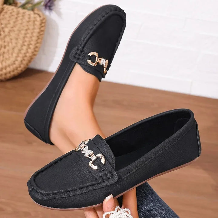 Sapatos femininos casuais slip on Mary Jane 2025 primavera outono nova moda bico redondo sola macia mocassins planos zapatos mujer