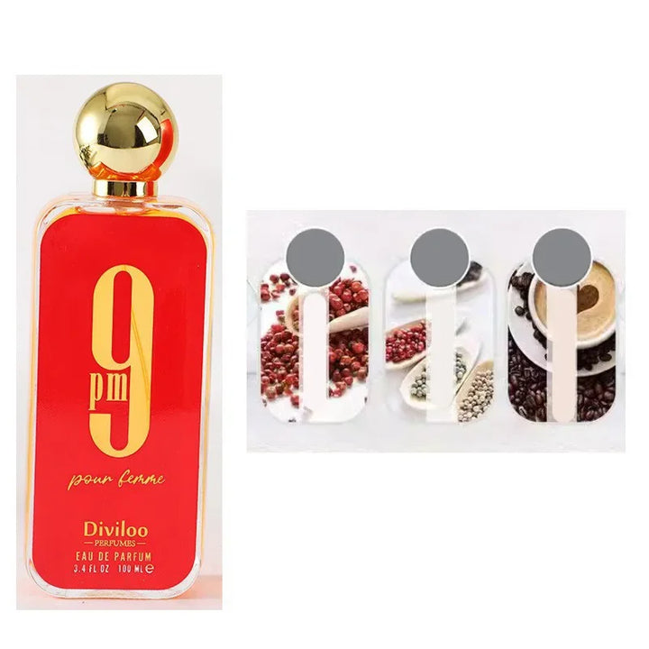 100ML Baunilha Perfume Spray Am/Pm 9 Citrus Floral Scent Feminino Fragrância Leve Longa Duração Body Mist Eau De Toilette Colônia