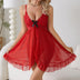 Traje Sexy Feminino Roupa Interior Sexy de Renda Chiffon Malha Camisola Lingerie Sexy Para Mulheres Plus Size Babydolls Eróticos Camisola