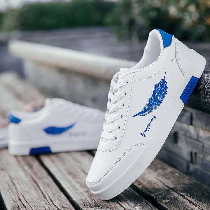 Sapatos esportivos brancos masculinos, sapatos casuais da moda, sapatos masculinos de couro, confortáveis, resistentes, tênis casuais masculinos, Zapatillas De Hombre
