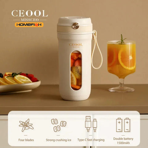 Liquidificador elétrico portátil de frutas Z30 USB com carregamento de 350 ml, pequeno, multifuncional, para casa, suco de frutas e vegetais, copo
