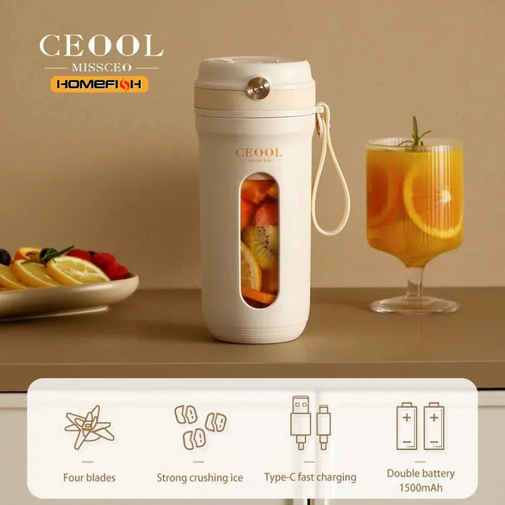 Liquidificador elétrico portátil de frutas Z30 USB com carregamento de 350 ml, pequeno, multifuncional, para casa, suco de frutas e vegetais, copo