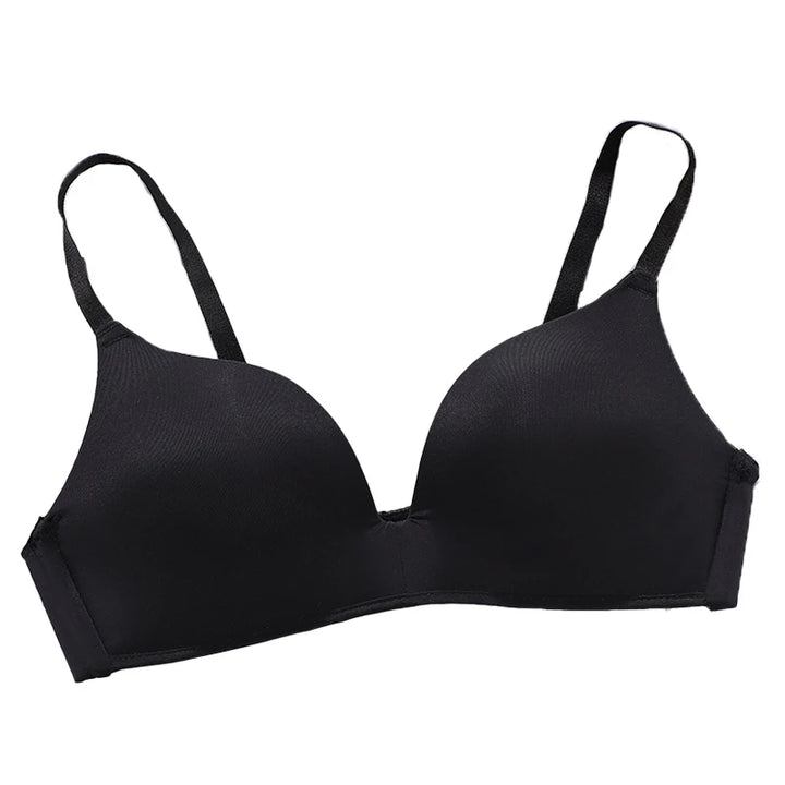 Sutiã sem costura feminino sexy sem aro push up roupa íntima meninas estudantes respirável fino 10 cores sutiãs sutiã feminino respirável franzido