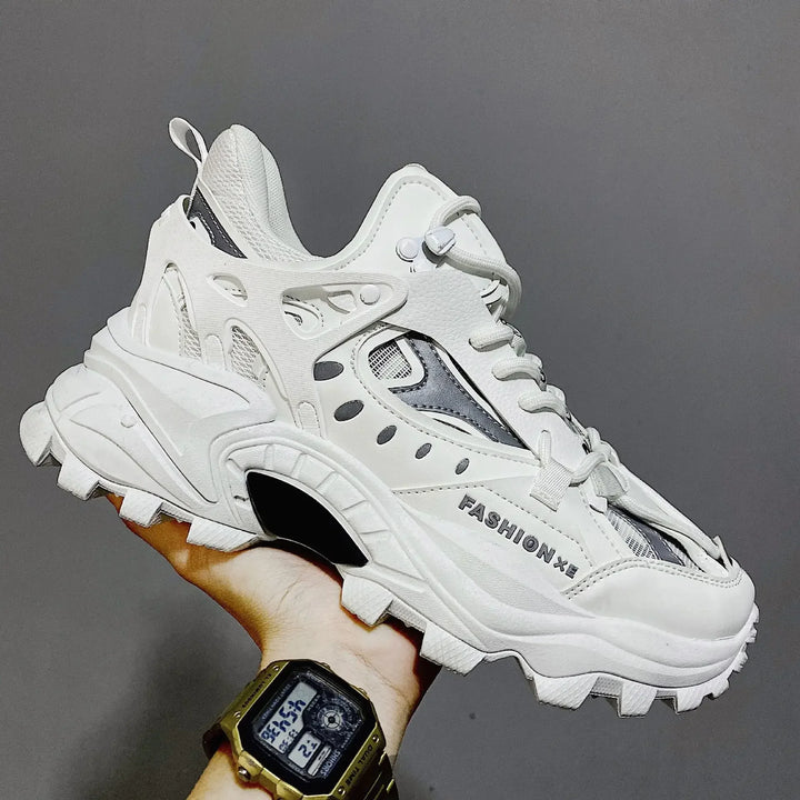 Sapatos Vulcanizados Tênis de Luxo Masculino Harajuku Chunky Tênis Outono Preto Calçados de Corrida Masculinos Alta Moda Zapatos Hombre