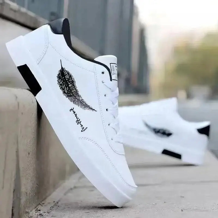 Sapatos esportivos brancos masculinos, sapatos casuais da moda, sapatos masculinos de couro, confortáveis, resistentes, tênis casuais masculinos, Zapatillas De Hombre