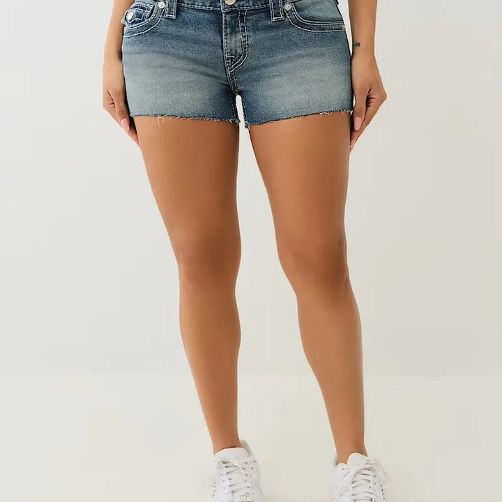Y2k Sexy Women Pencil Leggings Jeans American Retro Trend Harajuku Hip Hop Pocket Embroidered Slim Jeans Low Waist Denim Shorts