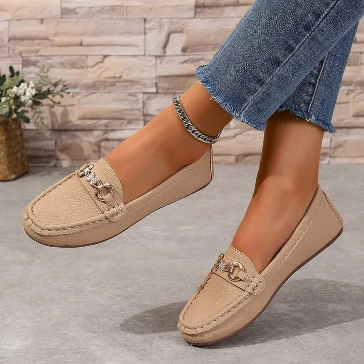 Sapatos femininos casuais slip on Mary Jane 2025 primavera outono nova moda bico redondo sola macia mocassins planos zapatos mujer