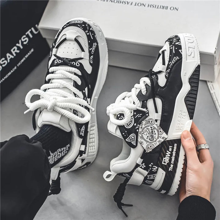 Tênis Vulcanize Designer de Moda Sapatos Casuais para Homens Sapatos de Caminhada Confortáveis ​​de Luxo Tendência Sapatos Versáteis para Skate
