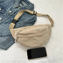 Bolsa de cintura feminina, bolsa de ombro transversal, bolsa de veludo cotelê, bolsa de peito de nicho, bolsa de cinto de banana, bolsa feminina