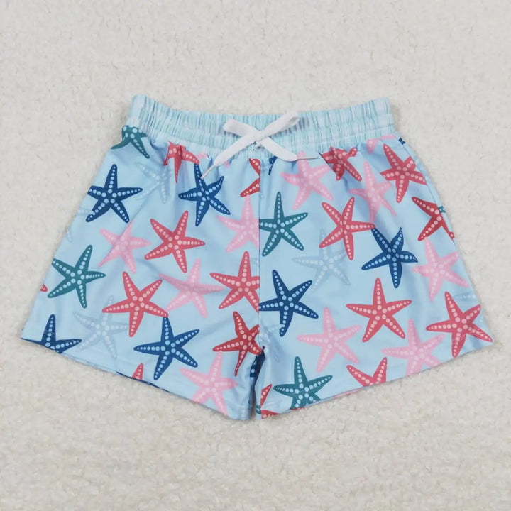 Atacado Bebê Menino Verão Estrelas Listras Roupas Maiô Crianças Swimwear Infantil 4 de Julho Calções de Banho Shorts