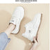 Sapatos femininos, aumento de altura feminino 2025, sola grossa, boca rasa, sapatos brancos, sapatos casuais femininos
