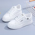 Tênis femininos brancos outono com cadarço fundo grosso sapatos casuais antiderrapantes para caminhada ao ar livre sapatos esportivos de prancha sapatos femininos