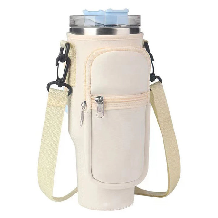 Bolsa para Garrafa de Água com Bolso para Telefone para Stanley Cup 40 oz, Suporte para Garrafa de Água Alça Ajustável Acessórios para Stanley Cup