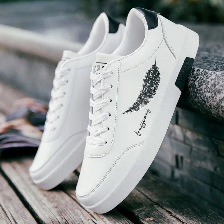 Sapatos esportivos brancos masculinos, sapatos casuais da moda, sapatos masculinos de couro, confortáveis, resistentes, tênis casuais masculinos, Zapatillas De Hombre