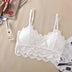 Sutiãs de renda com flores femininos, top confortável, bralette, cor sólida, roupa íntima sexy, colete, feminino, vazado, lingerie sem fio, sutiã sem costura
