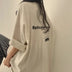Camiseta feminina de manga curta grande, roupas novas de verão, camiseta de algodão solta, tops femininos, roupas hip hop
