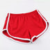 Shorts esportivos femininos de cintura média, slim fit, calças curtas elásticas altas para o verão, feminino, para corrida, exercícios, praia, calças curtas