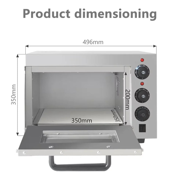 Forno elétrico para pizza XEOLEO de 13 pés, forno torradeira de 2500 W, máquina de assar com uma camada de elevação, forno comercial com pedra