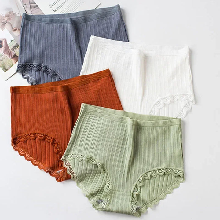 Calcinha feminina de algodão, calcinha sexy de renda, cintura alta, levantamento de quadril, calcinhas femininas, calcinhas confortáveis ​​para meninas, lingerie sexy feminina