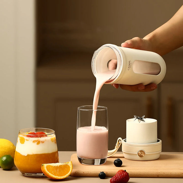 Liquidificador elétrico portátil de frutas Z30 USB com carregamento de 350 ml, pequeno, multifuncional, para casa, suco de frutas e vegetais, copo