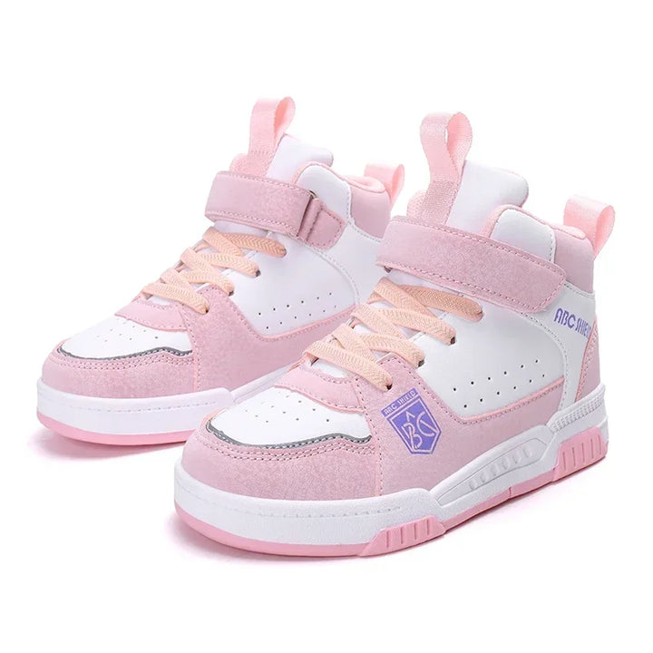 2024 Moda Infantil Tênis Meninos Meninas Sapatos Casuais Board Shoes Cano Alto Corrida Esportes Sapatos Crianças Tênis de Basquete Antiderrapantes