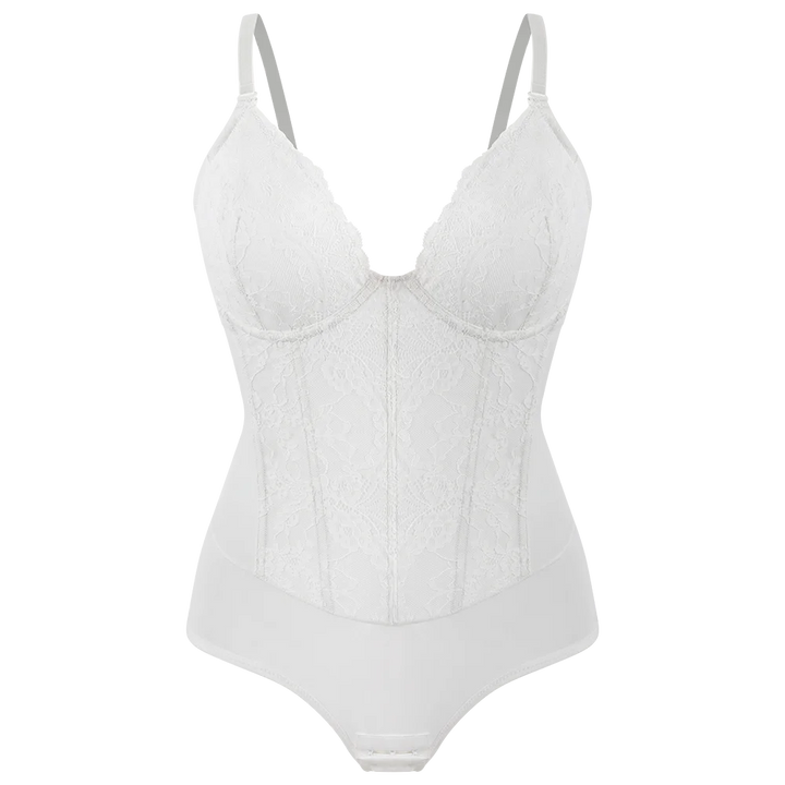 Mulheres Renda Shapewear Bodysuit Underwire Tummy Control Corporal Completo Shaperwear V-Neck Corset Top Macacão Briefer Lingerie Sexy Wear