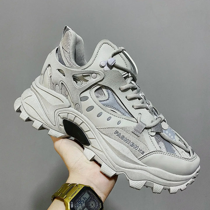 Sapatos Vulcanizados Tênis de Luxo Masculino Harajuku Chunky Tênis Outono Preto Calçados de Corrida Masculinos Alta Moda Zapatos Hombre