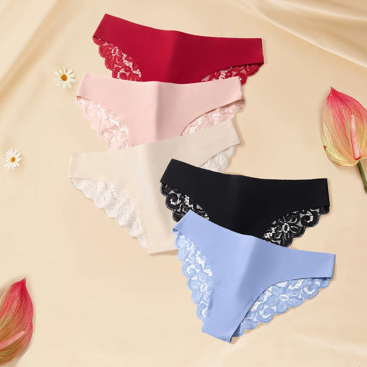 WarmSteps Sexy Lace Briefs Calcinha Feminina Floral Renda T-Back Roupa Interior Feminina Lingerie