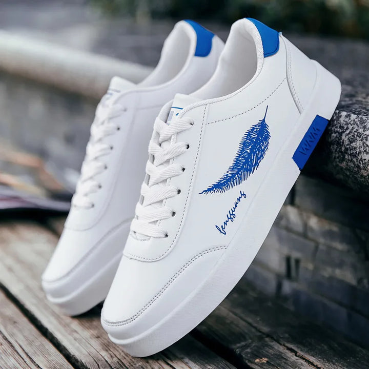 Sapatos esportivos brancos masculinos, sapatos casuais da moda, sapatos masculinos de couro, confortáveis, resistentes, tênis casuais masculinos, Zapatillas De Hombre