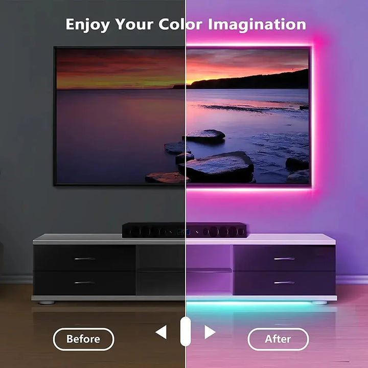 Fita Bluetooth USB LED Strip Light 5050 SMD 5V USB RGB Luzes Flexível LED Lâmpada Fita Fita RGB Autoadesivo TV Desktop Diodo