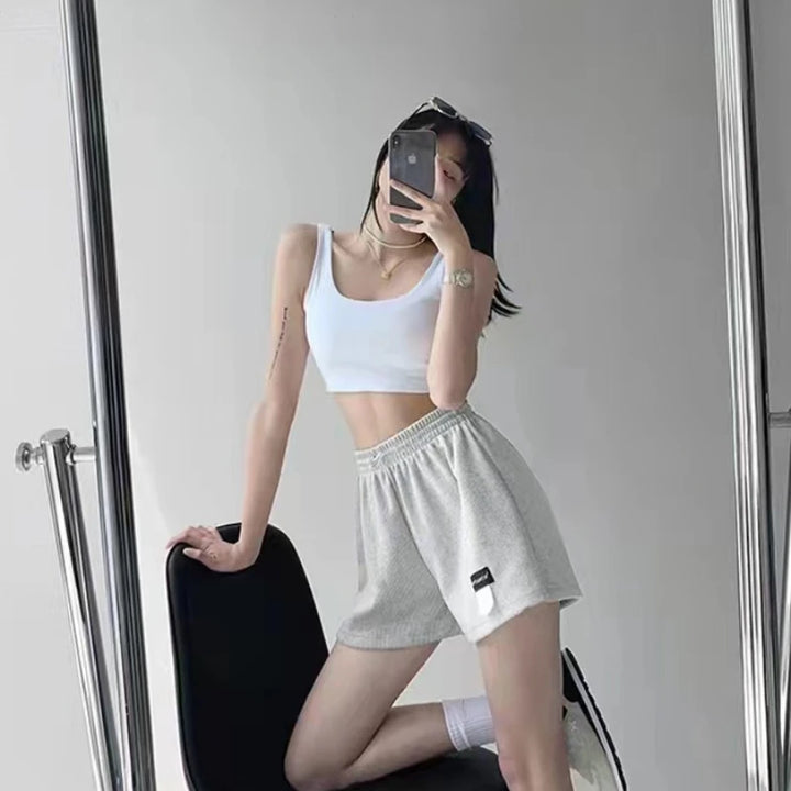 Calcinha feminina elástica com cadarço e cordão, calcinha esportiva curta para meninas, calça reta, roupa íntima feminina