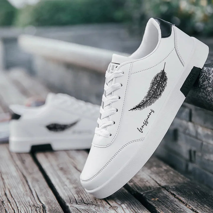 Sapatos esportivos brancos masculinos, sapatos casuais da moda, sapatos masculinos de couro, confortáveis, resistentes, tênis casuais masculinos, Zapatillas De Hombre