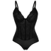Mulheres Renda Shapewear Bodysuit Underwire Tummy Control Corporal Completo Shaperwear V-Neck Corset Top Macacão Briefer Lingerie Sexy Wear
