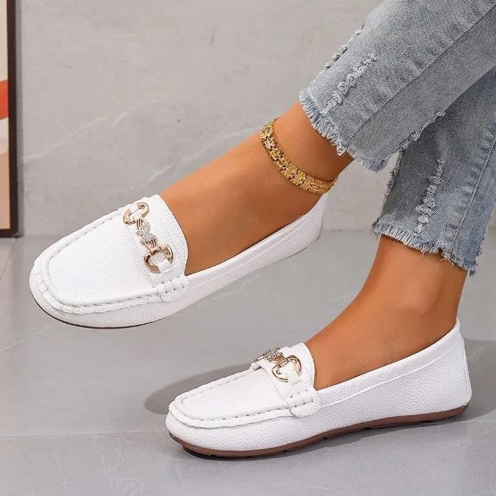 Sapatos femininos casuais slip on Mary Jane 2025 primavera outono nova moda bico redondo sola macia mocassins planos zapatos mujer