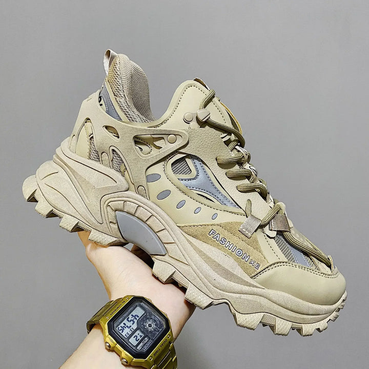Sapatos Vulcanizados Tênis de Luxo Masculino Harajuku Chunky Tênis Outono Preto Calçados de Corrida Masculinos Alta Moda Zapatos Hombre